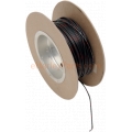 WIRE, 18 GAUGE, PER FOOT, BLACK WITH RED STRIPE