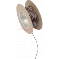 WIRE, 18 GAUGE, PER FOOT, BROWN WITH WHITE STRIPE