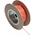WIRE, 18 GAUGE, PER FOOT, ORANGE WITH WHITE STRIPE