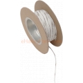 WIRE, 18 GAUGE, PER FOOT, WHITE WITH BROWN STRIPE