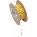 WIRE, 18 GAUGE, PER FOOT, YELLOW WITH BLACK STRIPE