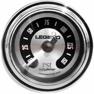LEGEND FAIRING MOUNTED LED BACKLIT PSI GAUGE, SPUN ALUMINUM