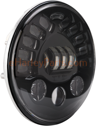 LED Headlight, Adaptive Low Beam, Black Bezel, JW Speaker 8790, 7"