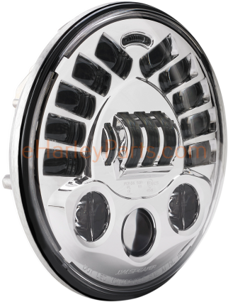 LED Headlight, Adaptive 2, Chrome Bezel, JW Speaker 8790, 7"